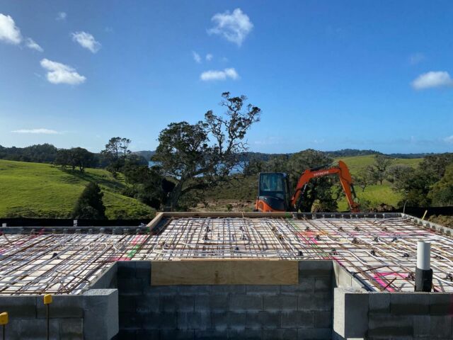 If only concrete was as easy as a swipe! All go on our Pukapuka woolshed project aided by some clear winter weather